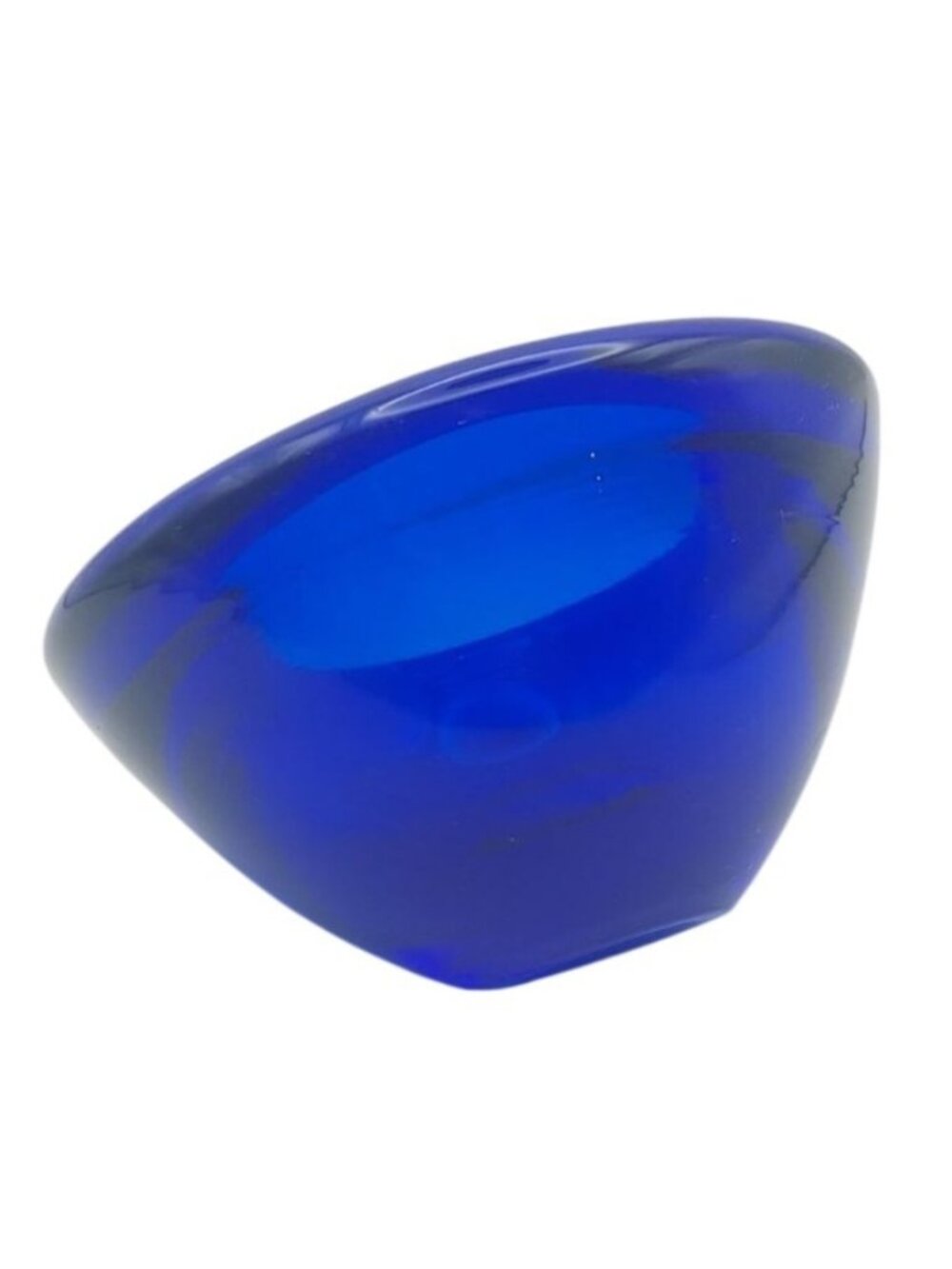 Vintage Kosta Boda Atoll Cobalt Blue Art Glass Candle Holder Anna Ehrner Sweden - Picture 3 of 8